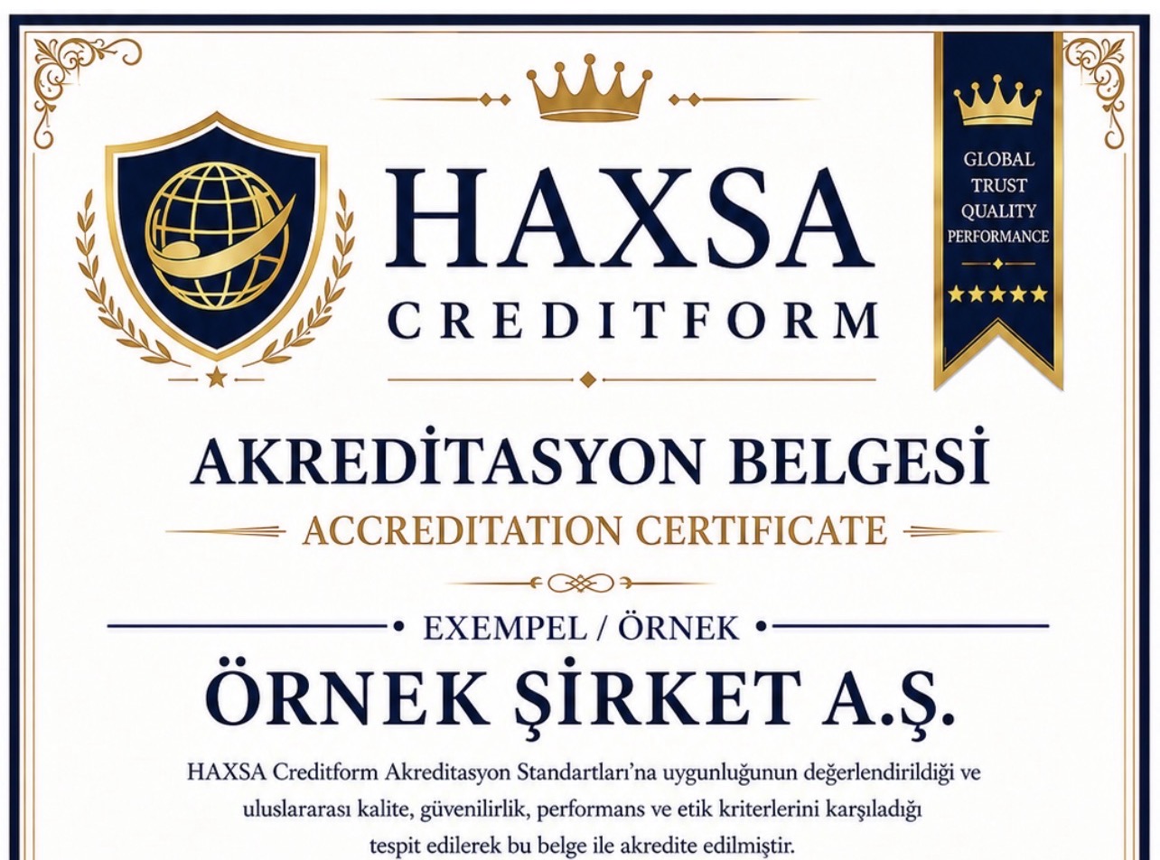 HAXSA CREDITFORM AKREDiTASYON  BELGESi