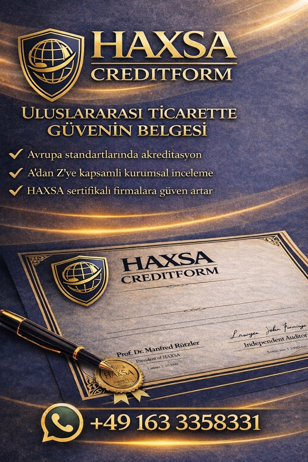 HAXSA CreditForm Akreditasyon