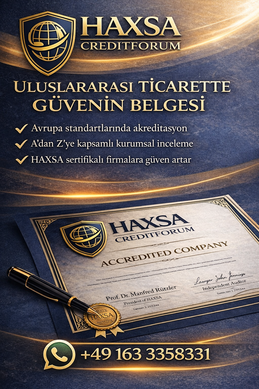 HAXSA CreditForm Akreditasyon