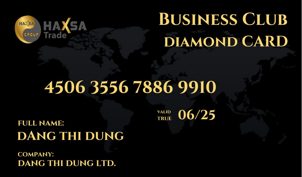 Haxsa Diamond  Business Club Card Üyeliği