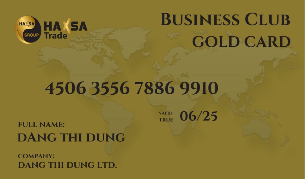 Haxsa Gold  Business Club Card Üyeliği